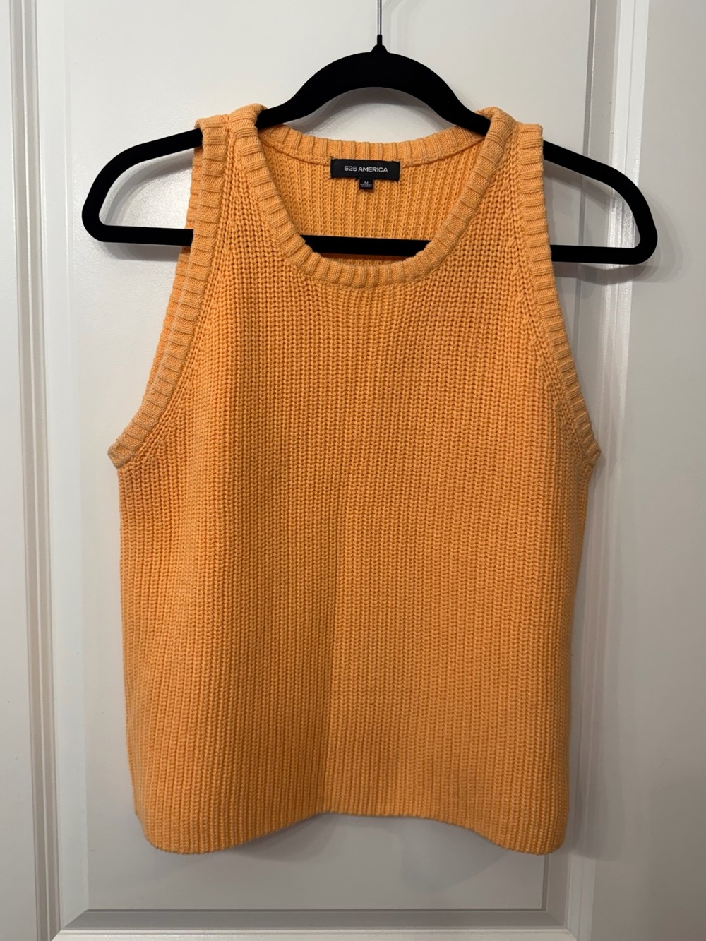 525 America Orange Ribbed Knit Tank Top